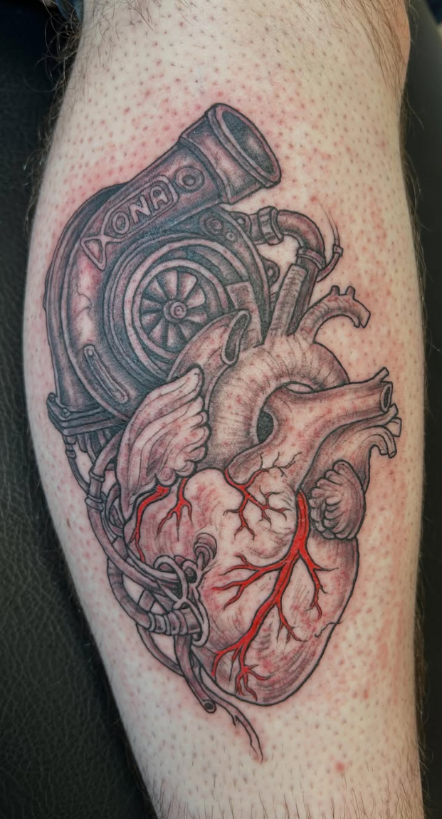 Custom black-and-grey tattoo by Eagle Tattooing in West Milford NJ